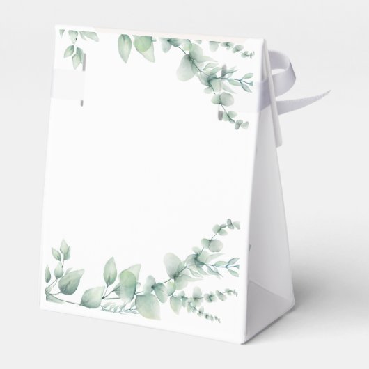 Waterverf eucalyptus bruiloft bedankdoosjes (Achterkant)