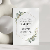 waterverf Eucalyptus bruiloft Bewaar de datumkaart Save The Date