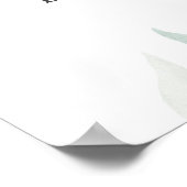Waterverf Eucalyptus Bruiloft Bruidsshower Welkom Poster (Hoek)