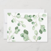 waterverf eucalyptus bruiloft dank u kaart (Achterkant)