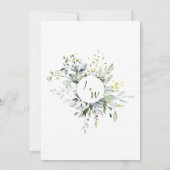 Waterverf Eucalyptus Bruiloft Diner Menu Kaart (Achterkant)