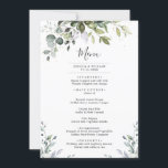 Waterverf Eucalyptus Bruiloft Diner Menu Kaart<br><div class="desc">Voor verdere aanpassing,  te klikken gelieve de "pas verder"verbinding aan en ons ontwerphulpmiddel te gebruiken om deze sjabloon te wijzigen.</div>