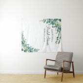 Waterverf Eucalyptus Bruiloft Feest Fotohokje Wandkleed (In Situ (horizontaal))