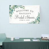 Waterverf Eucalyptus Bruiloft Feest Welkom Spandoek (Beurs)