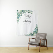 Waterverf eucalyptus bruiloft fotocabine wandkleed (In situ)
