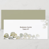 Waterverf Eucalyptus bruiloft geplaatst Kaart (Voorkant / Achterkant)