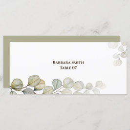 Waterverf Eucalyptus bruiloft geplaatst Kaart