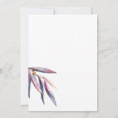 Waterverf Eucalyptus Bruiloft Kaart (Achterkant)