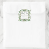 Waterverf Eucalyptus Bruiloft Vierkante Sticker (Tas)