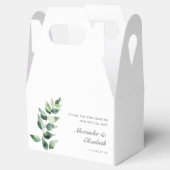 Waterverf Eucalyptus Bruiloft | Wit Bedankdoosjes (Geopend)