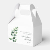 Waterverf Eucalyptus Bruiloft | Wit Bedankdoosjes (Voorkant Zijde)