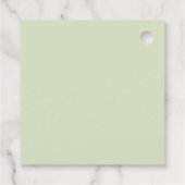 Waterverf Eucalyptus Bruiloft | Wit Bedankjes Labels (Achterkant)