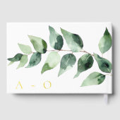 Waterverf Eucalyptus Bruiloft | Wit Gastenboek (Achterkant)