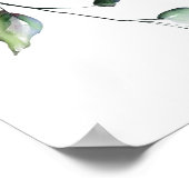 Waterverf Eucalyptus Bruiloftsfeest Fotolijst Poster (Hoek)