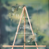 Waterverf eucalyptus bruiloftswelcome acryl bord (Neutraal)