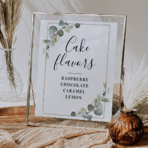waterverf eucalyptus Cake flauwte bord Poster