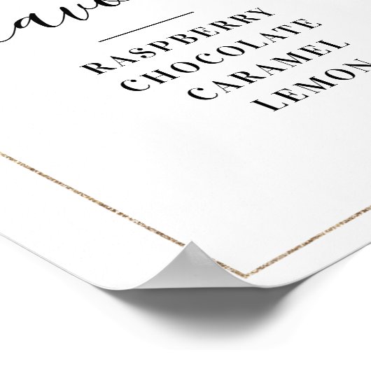 waterverf eucalyptus Cake flauwte bord Poster (Hoek)