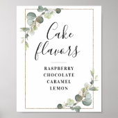 waterverf eucalyptus Cake flauwte bord Poster (Voorkant)