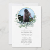 Waterverf Eucalyptus Celebration of Life Foto Kaart (Voorkant)