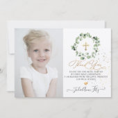 Waterverf Eucalyptus Communie Dank u Kaart (Voorkant)