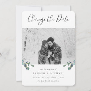 Waterverf Eucalyptus Crest Foto Datum wijzigen Aankondiging