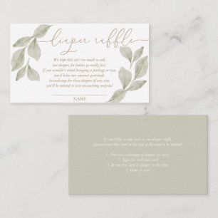 Waterverf Eucalyptus Diaper over begroting Informatiekaartje