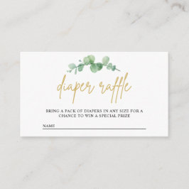 Waterverf Eucalyptus Diaper ritssluitkaart Informatiekaartje