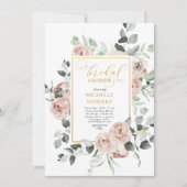 Waterverf Eucalyptus Dusty Roos Vrijgezellenfeest Kaart (Voorkant)