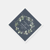 Waterverf eucalyptus elegant bruiloft gunst servet (Hoek)