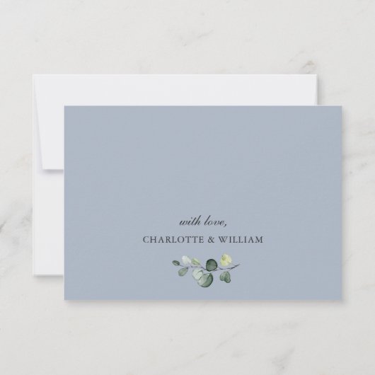 Waterverf Eucalyptus Elegant groen bruiloft RSVP Kaartje (Achterkant)