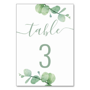 Waterverf eucalyptus. Elegant schrift huwelijk Kaart