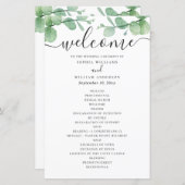 Waterverf eucalyptus. Elegant script bruiloft (Voorkant / Achterkant)