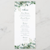 Waterverf Eucalyptus Emerald Green Botanical Menu (Voorkant)