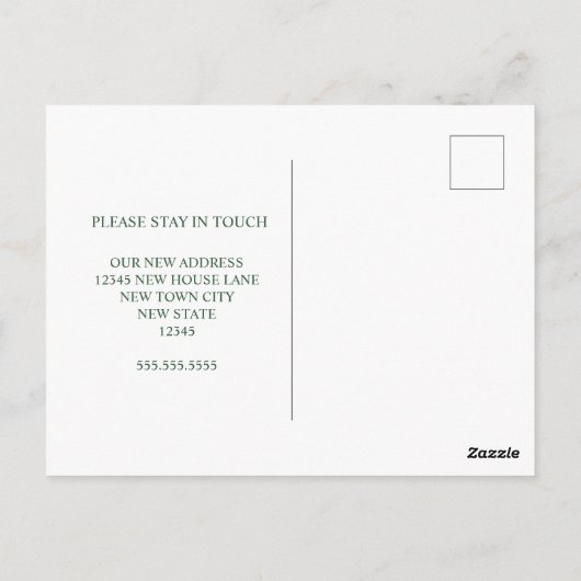 Waterverf Eucalyptus en aankondiging van marmer-ve Briefkaart (Achterkant)