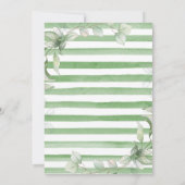 Waterverf Eucalyptus en Goud Lijst Baby shower Kaart (Achterkant)