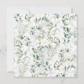 Waterverf Eucalyptus en goud lijst Sweet 16 Kaart (Achterkant)