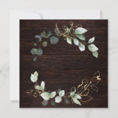 Waterverf Eucalyptus en gouden lijst Kaart (Achterkant)