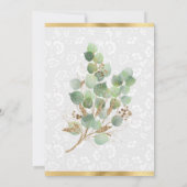 Waterverf Eucalyptus en groen Vrijgezellenfeest Kaart (Achterkant)