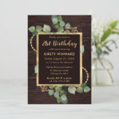 Waterverf Eucalyptus en Groene Verjaardag Kaart (Staand voorkant)