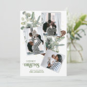 Waterverf Eucalyptus en Pine Christmas Kaart (Staand voorkant)
