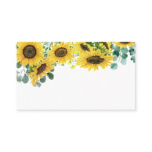 Waterverf Eucalyptus en zonnebloemen