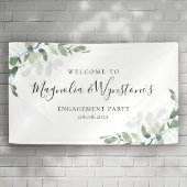 Waterverf Eucalyptus Engagement Party - Welkom Spandoek