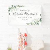 Waterverf Eucalyptus Engagement Party - Welkom Spandoek (Insitu)