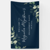 Waterverf Eucalyptus Engagement Party - Welkom Spandoek (Verticaal)