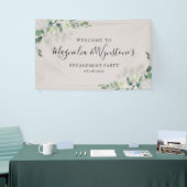 Waterverf Eucalyptus Engagement Party Welkomstverb Spandoek (Beurs)