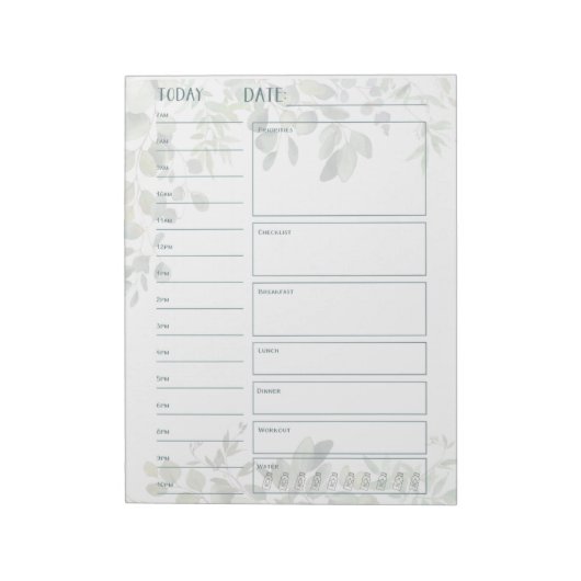 Waterverf Eucalyptus Eucalyptus, niet-gedateerd, 4 Notitieblok (Linkerzijde)