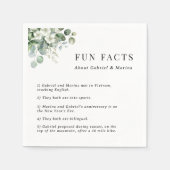 Waterverf Eucalyptus Floral 5 Leuke Feiten Bruilof Servet (Voorkant)