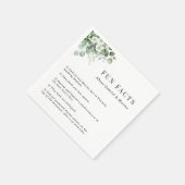 Waterverf Eucalyptus Floral 5 Leuke Feiten Bruilof Servet (Hoek)