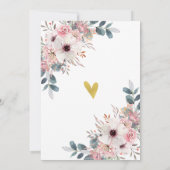 Waterverf Eucalyptus Floral Baby shower Kaart (Achterkant)