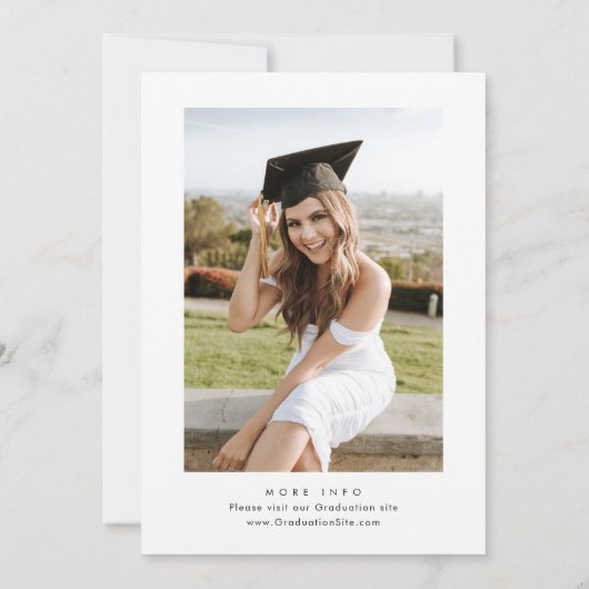 Waterverf Eucalyptus Floral Boho Afstudeerfeest Kaart (Achterkant)